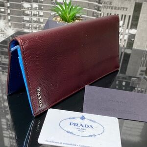 Authentic Rare Prada Saffiano Bicolor Long Wallet